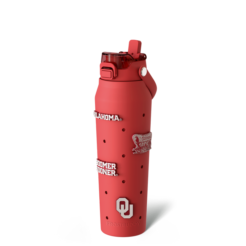 Bottle 32oz Oklahoma Sooners Skin + Budz Bundle